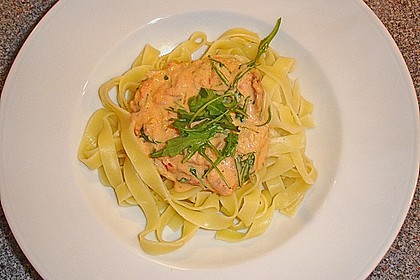 Pasta mit Rucola, Mascarpone und Parmaschinken 21