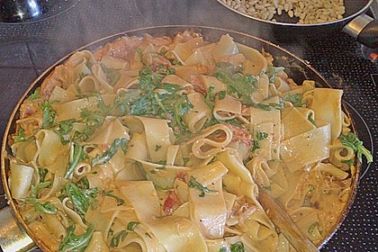 Pasta mit Rucola, Mascarpone und Parmaschinken 18