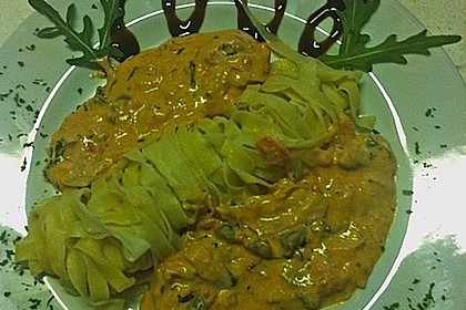 Pasta mit Rucola, Mascarpone und Parmaschinken 23