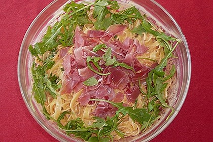 Pasta mit Rucola, Mascarpone und Parmaschinken 19