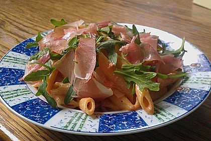 Pasta mit Rucola, Mascarpone und Parmaschinken 9