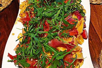 Pasta mit Rucola, Mascarpone und Parmaschinken 5