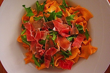 Pasta mit Rucola, Mascarpone und Parmaschinken 7