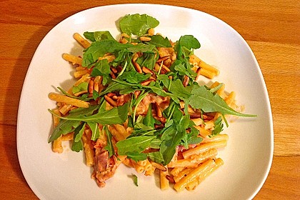 Pasta mit Rucola, Mascarpone und Parmaschinken 12