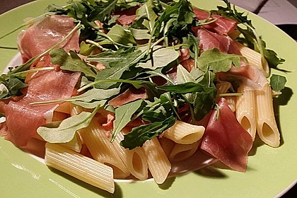 Pasta mit Rucola, Mascarpone und Parmaschinken 6
