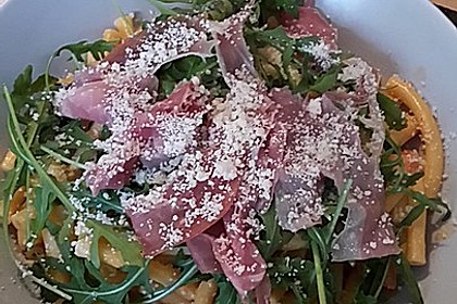 Pasta mit Rucola, Mascarpone und Parmaschinken 24