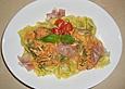 Pasta mit Rucola, Mascarpone und Parmaschinken