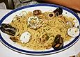 Spaghetti mit Muscheln und Spinat