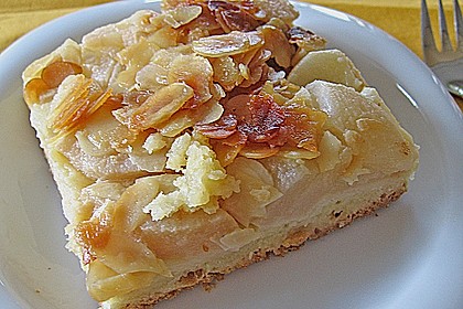 Apfel - Birnen Kuchen Florentiner Art