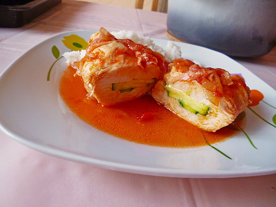 Hähnchenrouladen in Speck mit Zucchini (Rezept mit Bild) | Chefkoch.de