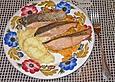 Frischer Lachs im Lauchsahnebett