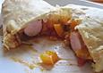 Gef&uuml;llte Bl&auml;tterteigtaschen - W&uuml;rstchen und Thunfisch mit Gem&uuml;se, auch als Strudel