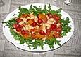 Raukesalat mit Mozzarellakugeln
