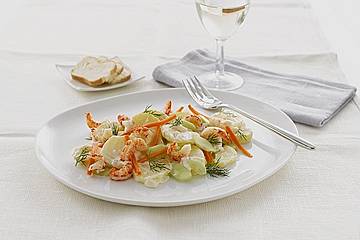 Miracel Whip Kartoffelsalat mit Flusskrebsen und karamellisierten Karotten