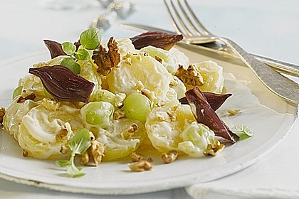 Festlicher Miracel Whip Kartoffelsalat mit Rotweinschalotten