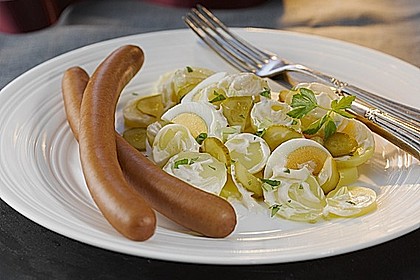 Miracel Whip Kartoffelsalat mit Deutschl&auml;nder W&uuml;rstchen