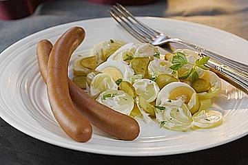 Miracel Whip Kartoffelsalat mit Deutschländer Würstchen