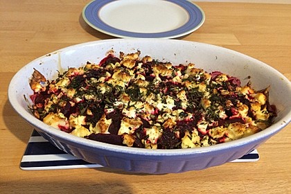Rote Bete Lasagne mit Feta und Honig 8