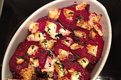 Rote Bete Lasagne mit Feta und Honig 2