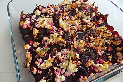 Rote Bete Lasagne mit Feta und Honig