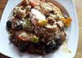 Mediterrane H&auml;hnchen-Gem&uuml;sepfanne auf Spaghettinestern