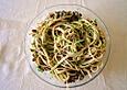 Vollkornspaghetti mit Sahnelinsen