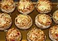 Gef&uuml;llte Riesenchampignons mit Schinken und Frischk&auml;se