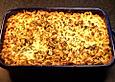 Nudelauflauf mit Schinken und Schafsk&auml;se