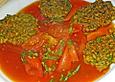 Sojabratlinge mit Tomatenso&szlig;e