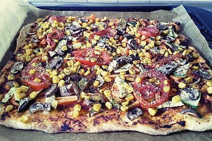 Pizza Knoblauch Champignon Paprika Vegan Von Healing Chefkoch De