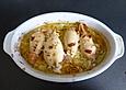 Tintenfischtuben mit Lachs-B&uuml;ffelk&auml;sef&uuml;llung