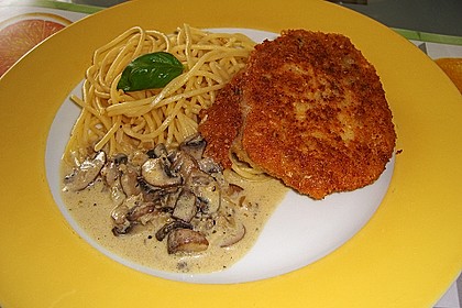 Schweinefilet in Parmesanpanade mit Zitronenspaghetti 2