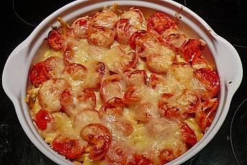 Tomaten-Spätzle Pizza