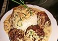 Hoffis Feta-Hack-B&auml;llchen in Champignon-Sahne-Sauce