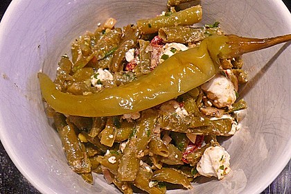 Grüner Bohnensalat mit getrockneten Tomaten 7