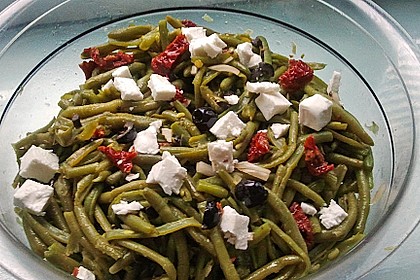 Grüner Bohnensalat mit getrockneten Tomaten 3