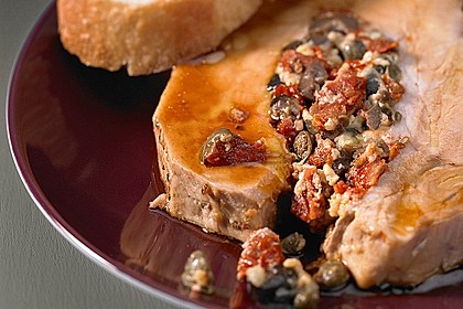 Gef&uuml;llter Schweinebraten Mediterran