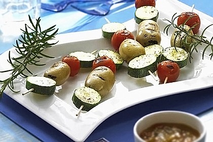 Vegetarische Spie&szlig;e vom Grill