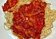 Spaghetti mit Paprika-Tomatensauce