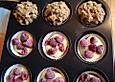 Himbeer-Haselnussmuffins mit Puddingf&uuml;llung