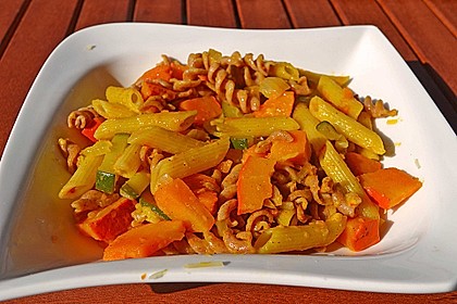 Nudeln mit Butternut- oder Hokkaido-Kürbis 4