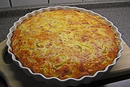 Einfache Schinken-Käse-Lauch Quiche 3