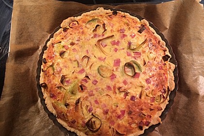 Einfache Schinken-Käse-Lauch Quiche 2