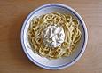 Spaghetti mit Knoblauch-Frischk&auml;se
