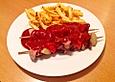 Geschmortes Schaschlik
