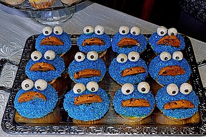 Krümelmonster Cupcakes 17