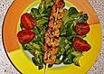 Scampi-Spie&szlig; auf Feldsalat