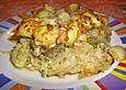Schupfnudel-Leberkn&ouml;del-Sauerkraut Auflauf
