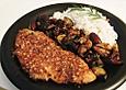 Pangasiusfilet mit Nusskruste und Dattel-Zucchini-Gem&uuml;se