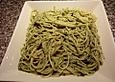 Spaghetti mit Basilikumpesto